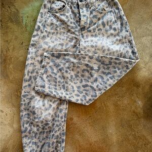 Leopard Print Women Jeans